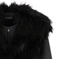 Emporio Armani Polygon capsule collection two-in-one wool cloth jacket with faux fur gilet