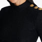 Balmain monogram high-neck top