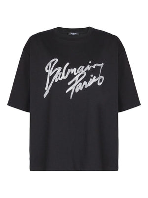 Balmain Boxy T-shirt with Brush print
