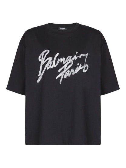 Balmain Boxy T-shirt with Brush print