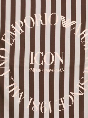 Emporio Armani Icon Print Pure Silk Foulard