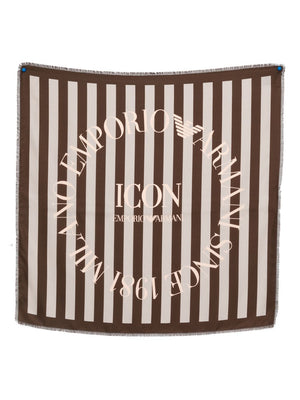 Emporio Armani Icon Print Pure Silk Foulard