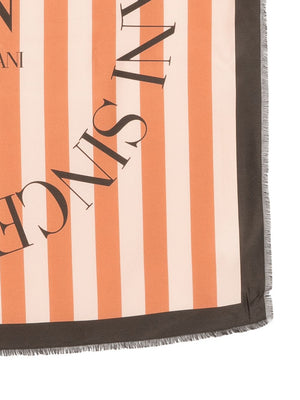 Emporio Armani Icon Print Pure Silk Foulard