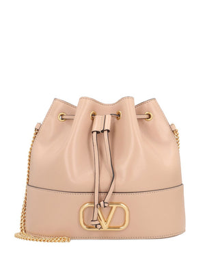 Valentino Garavani Mini Bucket Bag In Nappa With Vlogo Signature Chain