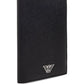 Emporio Armani Asv Regenerated Saffiano Leather Passport Holder With Eagle Plate