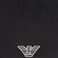 Emporio Armani Asv Regenerated Saffiano Leather Passport Holder With Eagle Plate