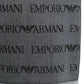 Emporio Armani Virgin Wool Blend Scarf With Jacquard Lettering Logo And Fringes