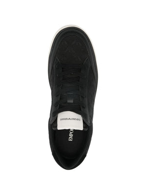 Emporio Armani Jacquard sneakers with an all-over eagle