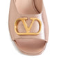 Valentino Garavani VLogo Signature metallic leather mules