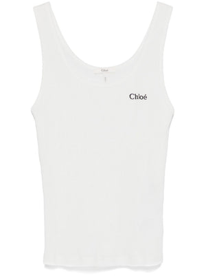 Chloé ChloÃ© Logo cotton top