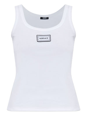 Versace Logo cotton tank top