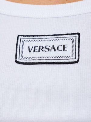 Versace Logo cotton tank top