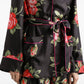 Dolce & Gabbana-black silk floral-print belted shirt
