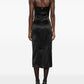Dolce & Gabbana-black satin bustier midi dress