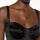 Dolce & Gabbana-black satin bustier midi dress