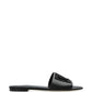 Dolce & Gabbana-DG-logo leather slides
