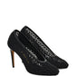 Ferragamo 90mm macramé pumps