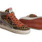 Golden Goose LTD slides in leopard-print pony skin leather star