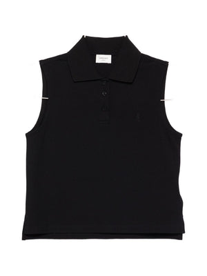 Saint Laurent Cotton sleeveless polo shirt