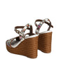 Dolce & Gabbana Nappa wedge with thread embroidery
