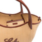 Emporio Armani Woven Straw Medium Shopper Bag