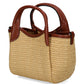 Emporio Armani Woven Straw Small Shopper Bag