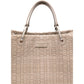 Emporio Armani Myea Medium Shopper Bag In Woven Nylon
