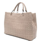 Emporio Armani Myea Medium Shopper Bag In Woven Nylon