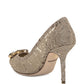 Dolce & Gabbana Rainbow lace décolleté with brooch
