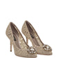Dolce & Gabbana Rainbow lace décolleté with brooch
