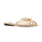Dolce & Gabbana Rainbow slide in lurex lace with brooch