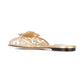 Dolce & Gabbana Rainbow slide in lurex lace with brooch