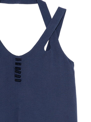 Emporio Armani V-neck button detail Sleeveless top