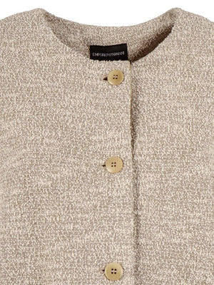 Emporio Armani Cotton blend blazer jacket