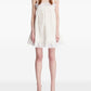 Saint Laurent Embroidered cotton mini dress