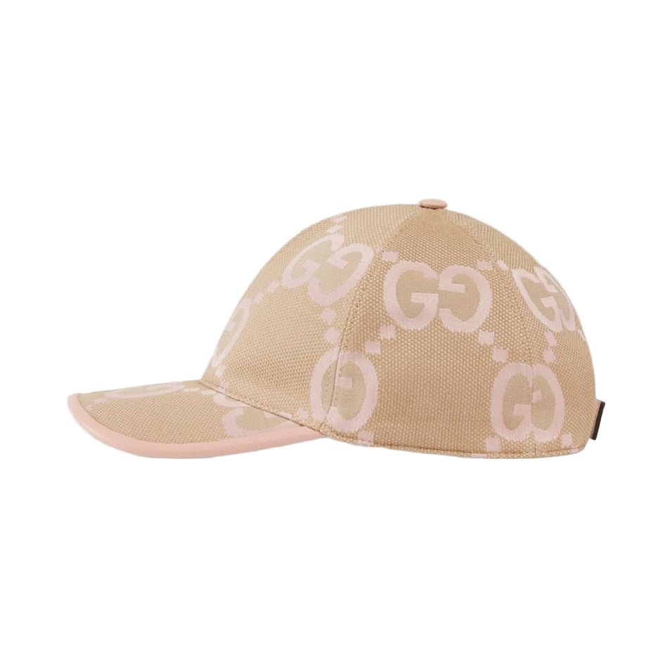 Beige cap with a logo on a white background