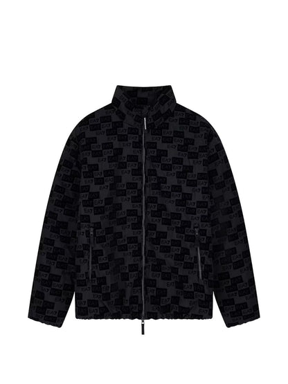 EA7 Allover logo bomber jacket