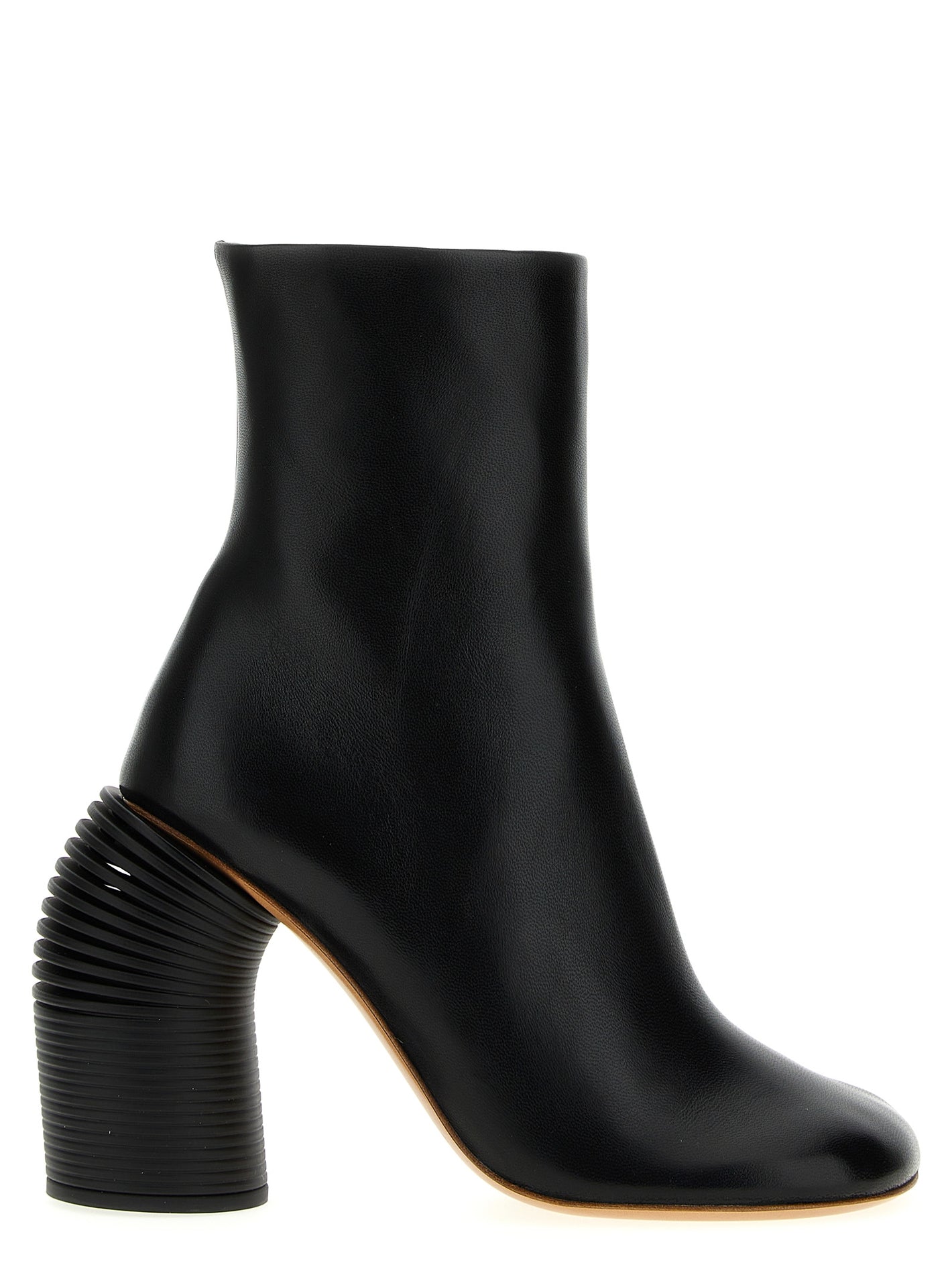 Off White Tonal Spring Ankle Boots