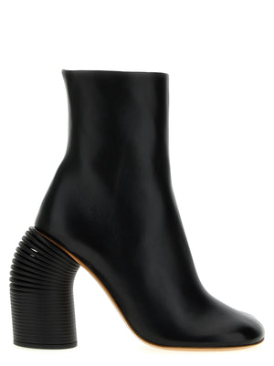 Off White Tonal Spring Ankle Boots