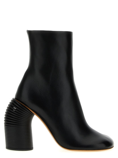 Off White Tonal Spring Ankle Boots