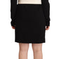 Givenchy Black Wool Long Sleeves Belted Mini Sheath Dress