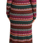 Missoni Multicolor Stripe Wool Knitted Maxi Sheath Dress