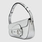 Gucci Horsebit 1955 Small Shoulder Bag Metallic Silver