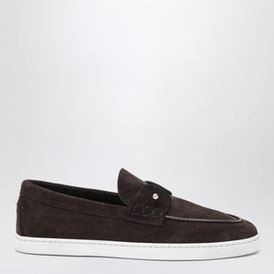 Christian Louboutin Christian Louboutin Chambeliboat loafers in Coffee-Coloured Suede