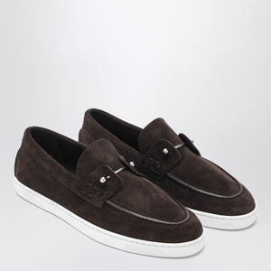 Christian Louboutin Christian Louboutin Chambeliboat loafers in Coffee-Coloured Suede