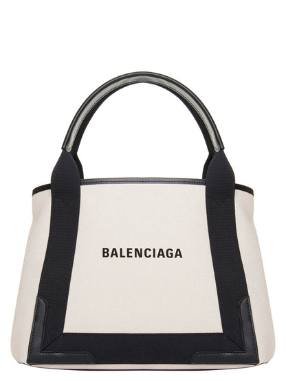 Balenciaga Navy Cabas Small Shopping Bag