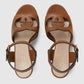 Gucci Women's Interlocking G Sandal Brown