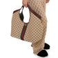 Gucci Giglio Large Tote Beige Canvas Bag