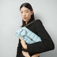 Gucci Horsebit Chain Medium Shoulder Bag Quilted Light Blue