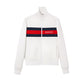 White zip-up with Gucci logo on a white background